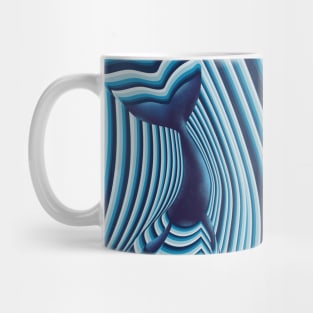 Blue whale with flippers swimming Mug